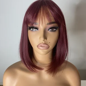 Ruby Dusk Skulderlang Rubinrød Full Cap Paryk