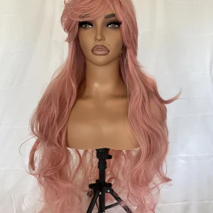 Pink Velvet Dreams – Lang Bølget Full Cap Paryk